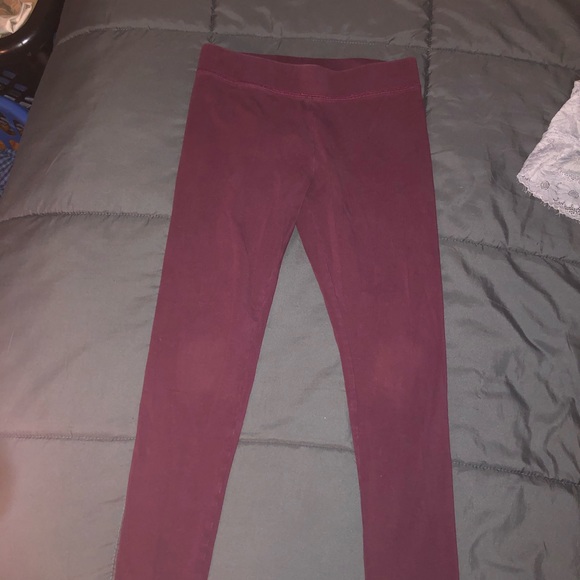 Maroon Aerie Chill Leggings - Picture 1 of 2